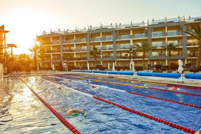 A 25 metre outdoor pool  perfect for triathlets
