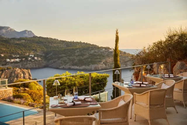Enjoy a meal   glass of wine on the terrace