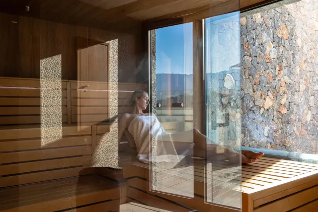 Relax tired muscles in the sauna