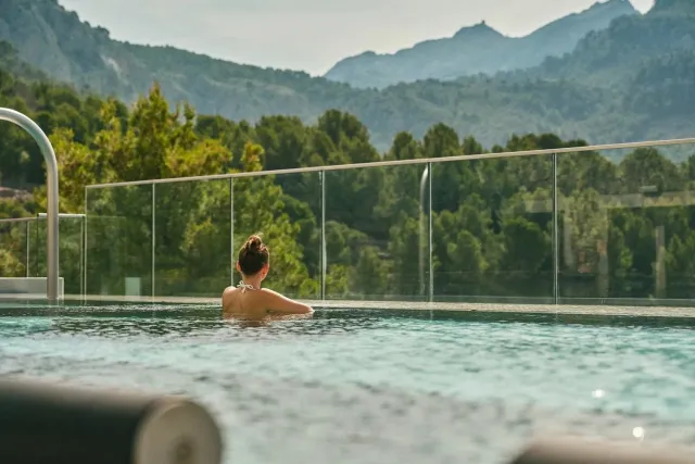 Unwind in the heated whirl pool