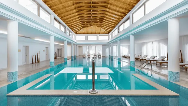 Unwind in the heated saltwater pool