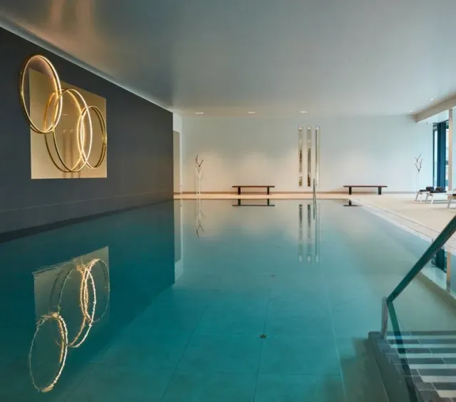 Swim in the serene heated pool