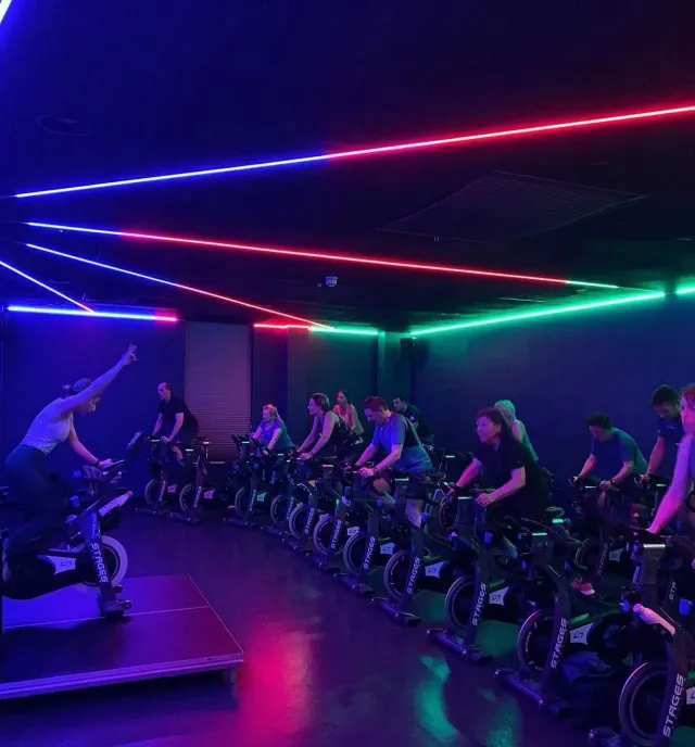 With indoor cycling  yoga   more