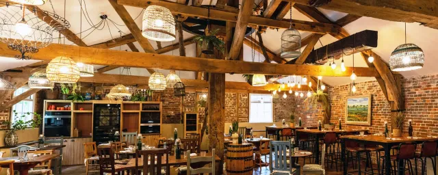 Tuck into delicious wood fired dishes