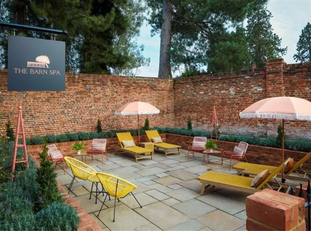 Relax on the loungers after a spa treatment