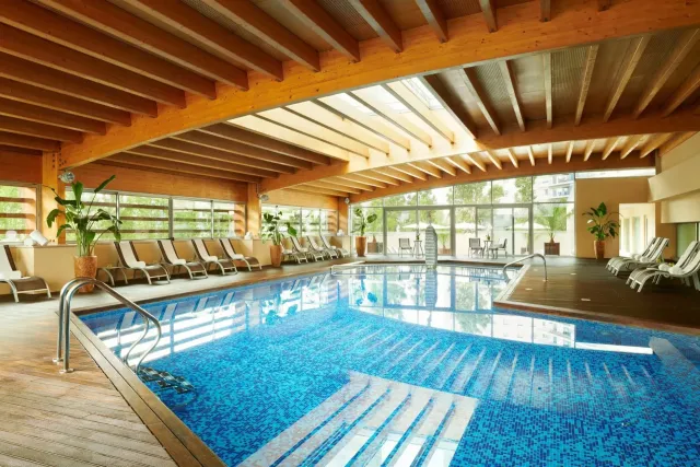 Swim in the serene heated pool