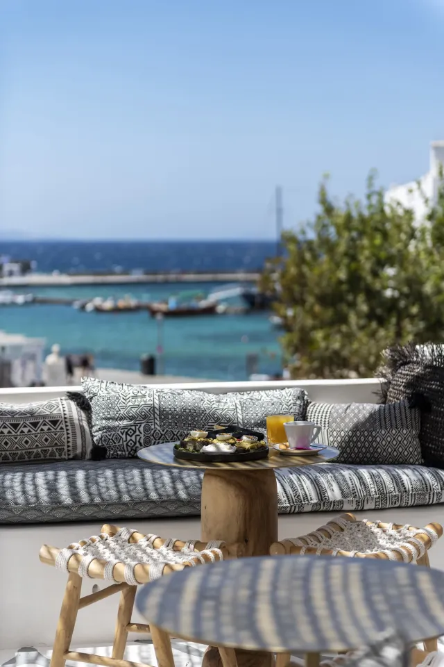 Unwind with a drink on the sea view terrace