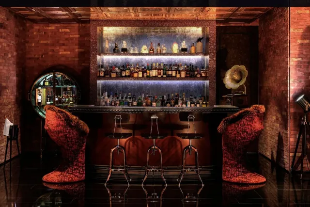 A hidden speakeasy bar and lounge