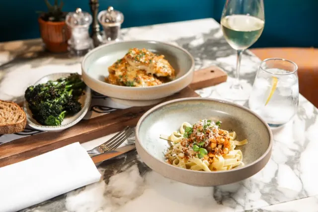 Locally sourced and freshly cooked food