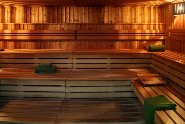 Relax in the Be Aloe Wellness sauna
