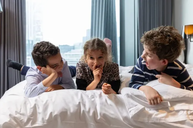 Kids are welcomed with a surprise gift