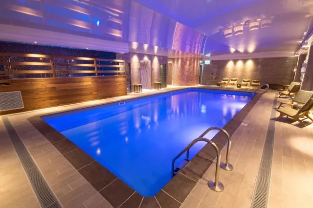 Enjoy a relaxing swim in the heated pool