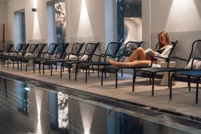 Take a dip in the 18m indoor pool