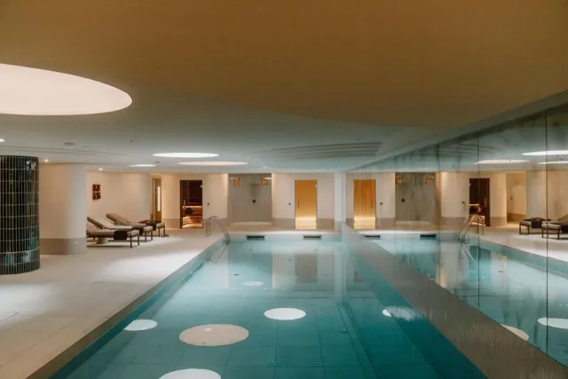 Swim a few laps or relax poolside