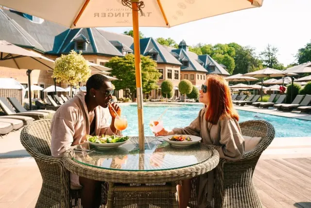 Tuck into freshly made dishes by the pool
