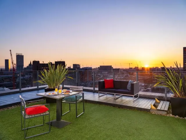 Accessed by select suites only