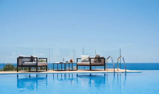 Enjoy sea views from the poolside