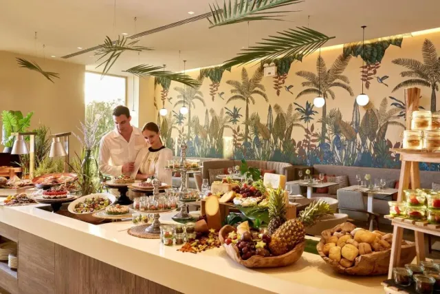 With local   international dishes