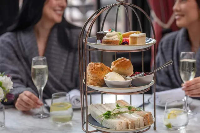 After a spa  relax with an afternoon tea