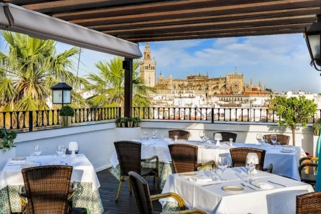 Take in panoramic views with a drink
