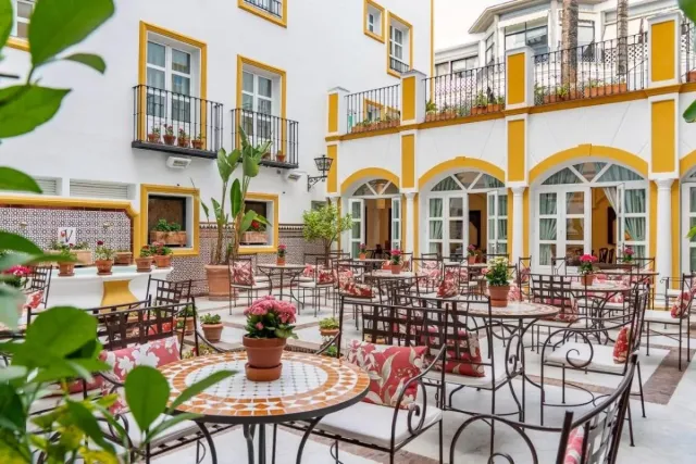 Gourmet dining in the courtyard