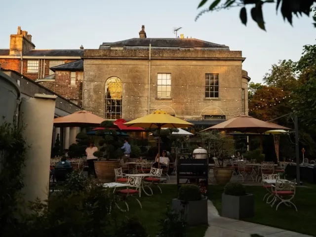 Enjoy fine dining in the garden