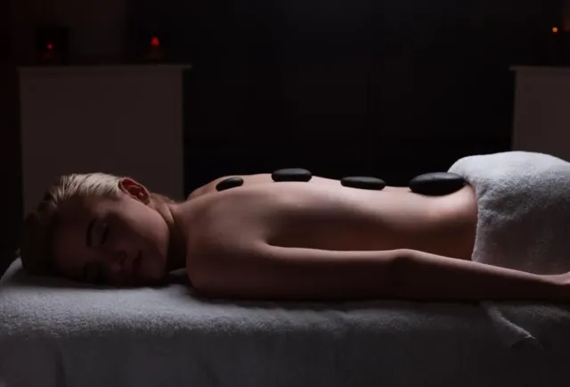 Enjoy a hot stone massage