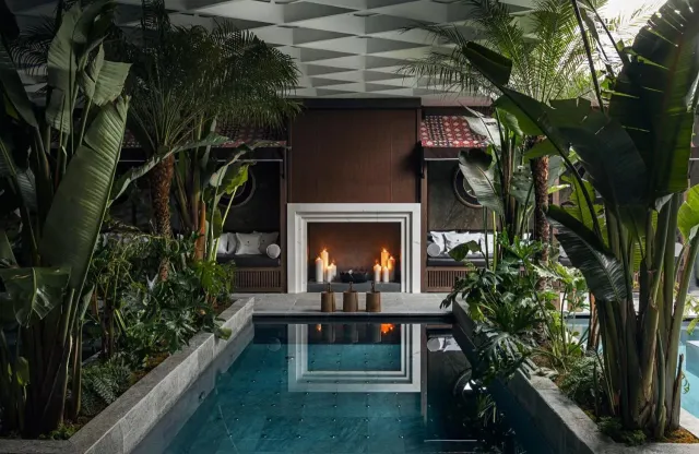 Relax in the temperature controlled pool