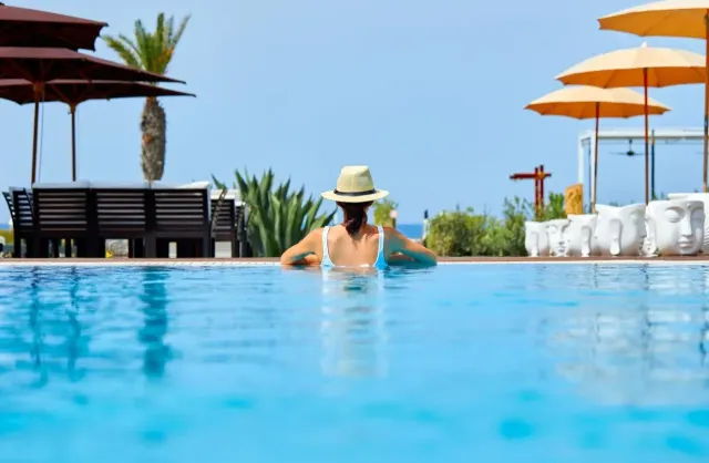 Enjoy the sea views as you swim