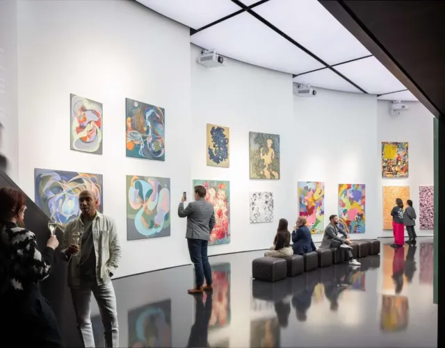 The hotel s own gallery with modern art