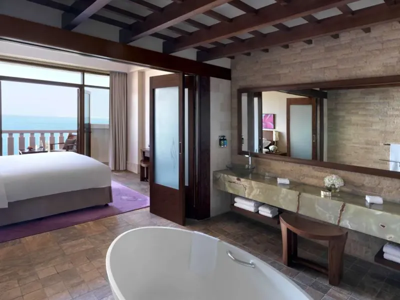 Opera Suite Sea View  Club Access  2 King Size Beds  2 Bedrooms  Living Room @ Sofitel Dubai The Palm