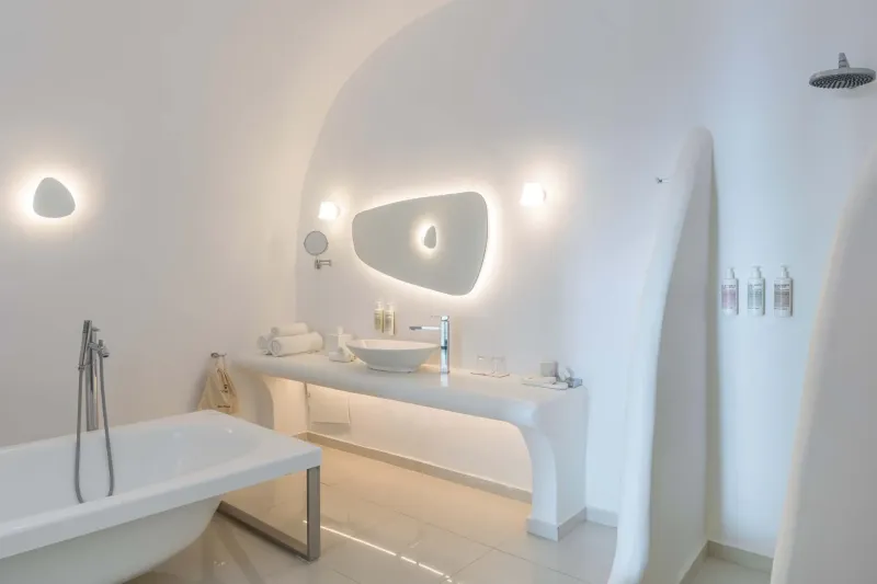 Honeymoon Jetted Tub Suite @ Katikies Chromata Santorini   The Leading Hotels of the World