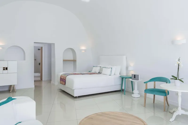 Honeymoon Jetted Tub Suite @ Katikies Chromata Santorini   The Leading Hotels of the World