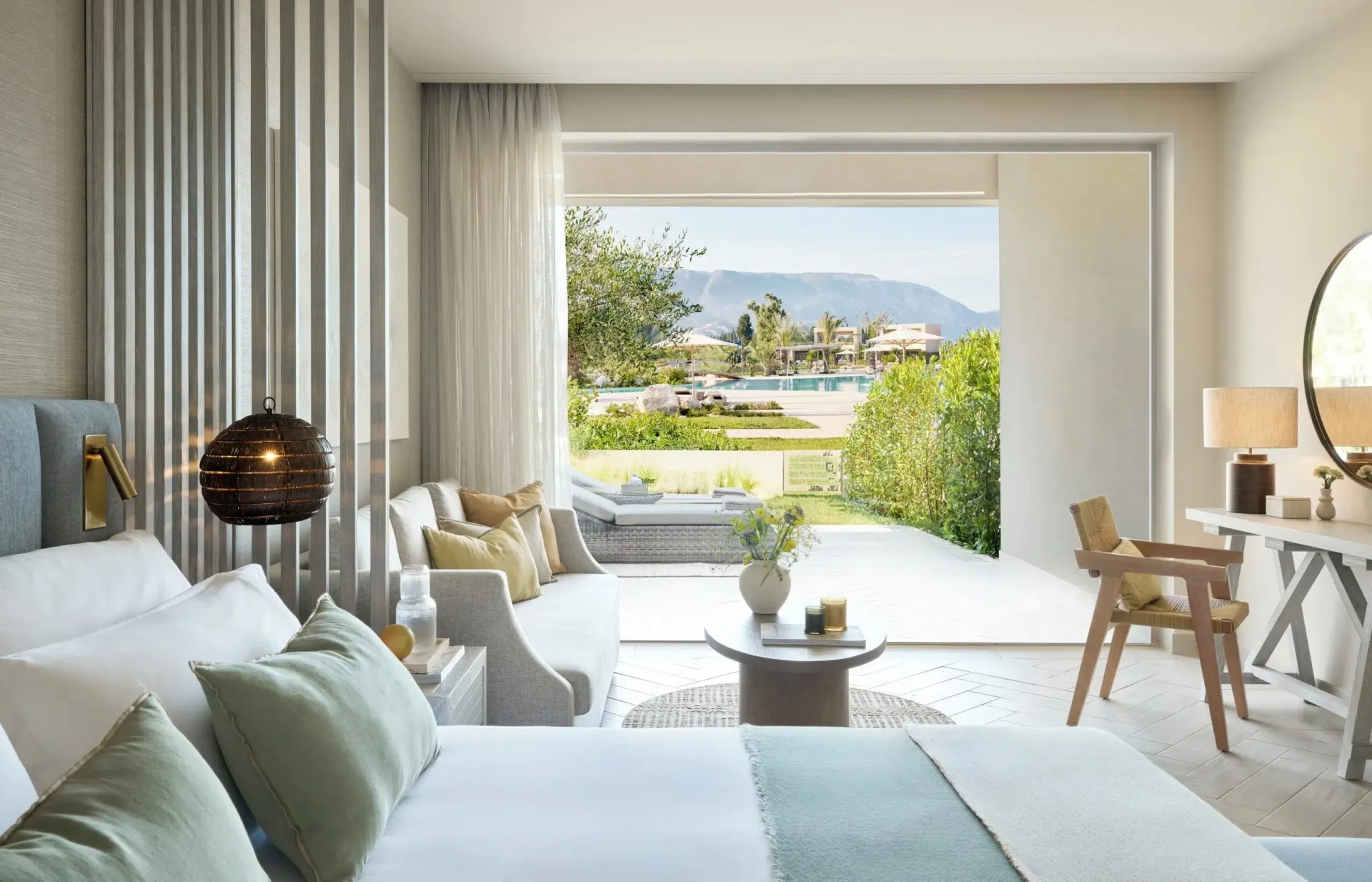 Junior Bungalow Suite Private Garden Pool View @ Ikos Odisia