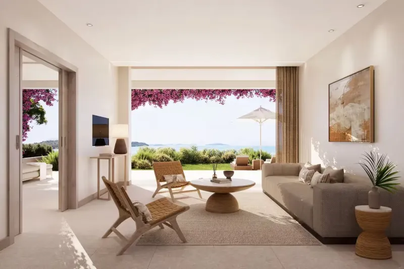 Deluxe Two Bedroom Bungalow Suite Private Garden Sea View @ Ikos Odisia