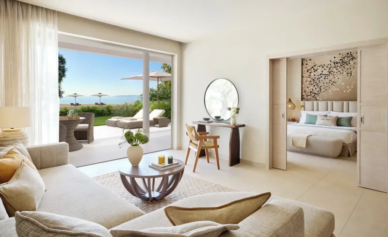 Deluxe Two Bedroom Bungalow Suite Private Garden Sea View @ Ikos Odisia