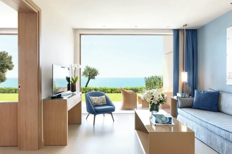 One Bedroom Family Suite with Private Garden  amp  Sea View @ Ikos Oceania