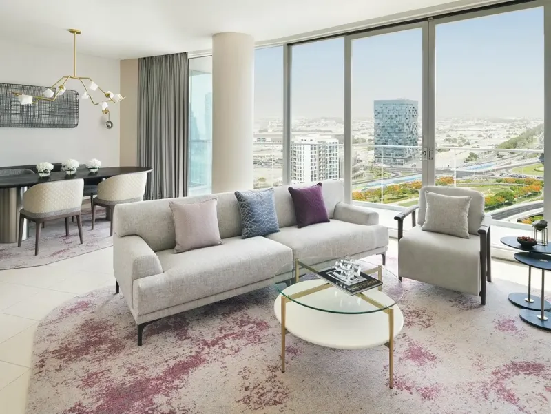 1 Bedroom Apartment Dining Kitchen City View Balcony @ InterContinental Residence Suites Dubai F C