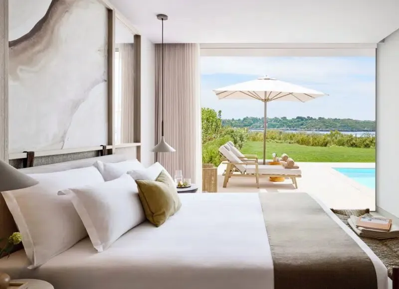 Deluxe Two Bedroom Residence Private Pool Front Coastal View @ Ikos Porto Petro