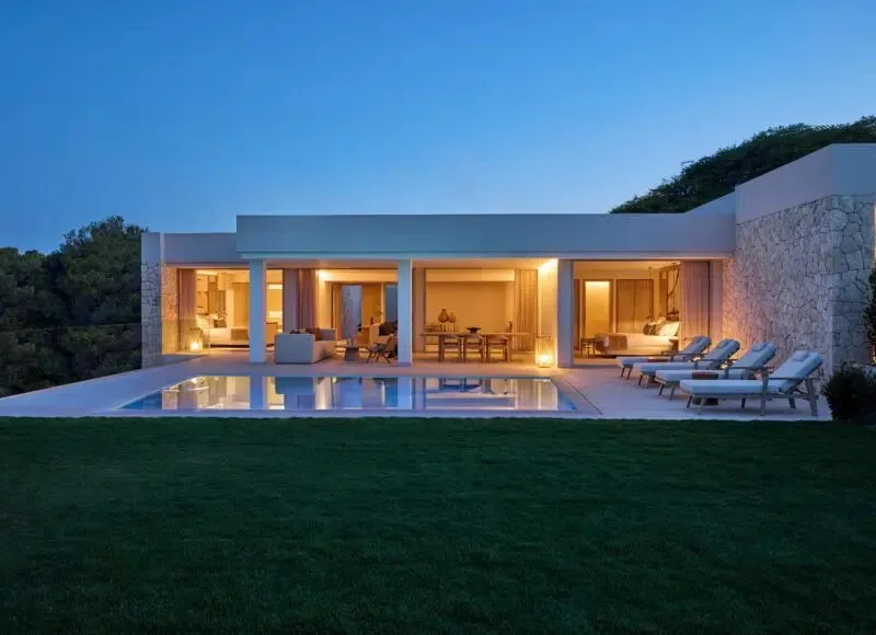 Deluxe Two Bedroom Residence Private Pool Front Coastal View @ Ikos Porto Petro