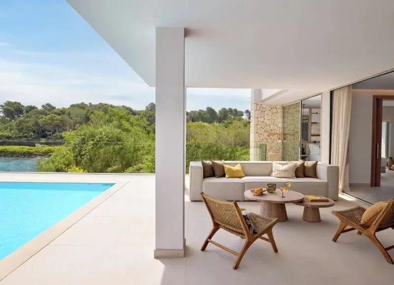Deluxe Two Bedroom Residence Private Pool Front Coastal View @ Ikos Porto Petro
