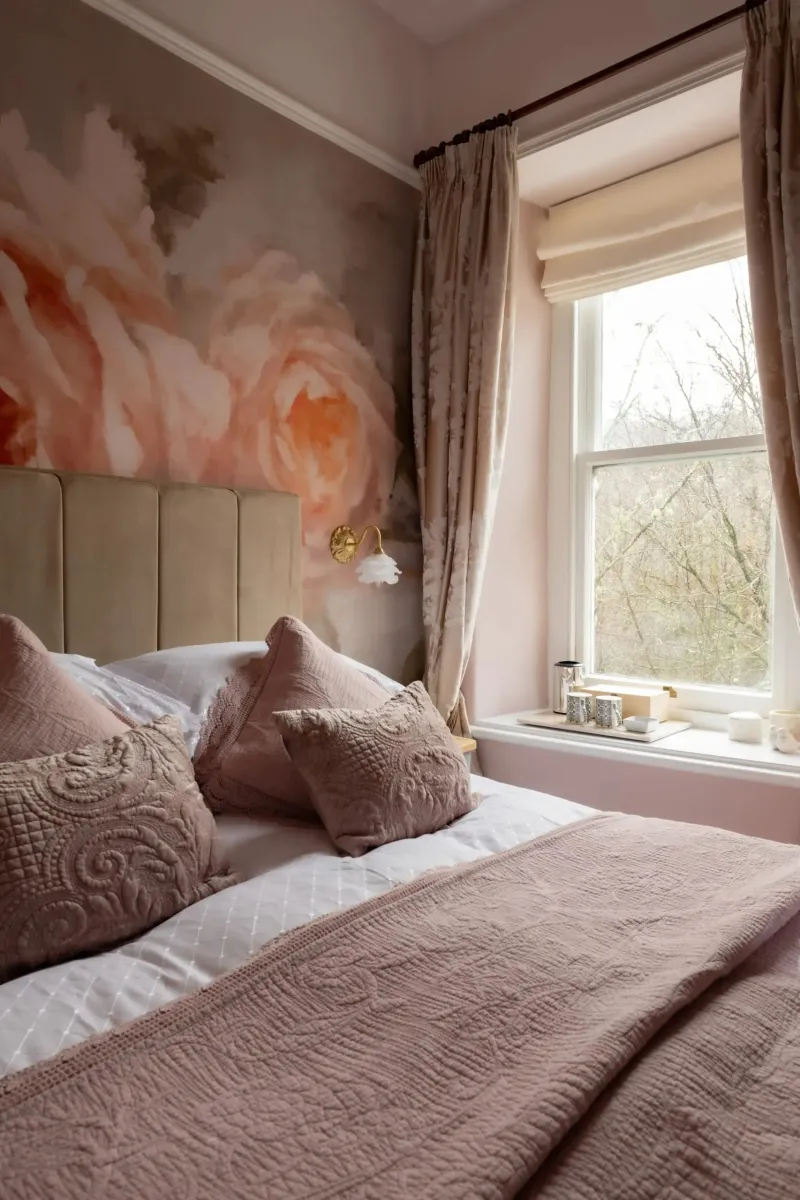Rose   Classic Double Room with Private Bathroom  Not Ensuite  @ Afon Rhaiadr Country House