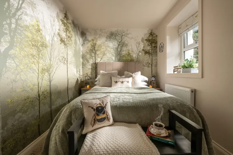 Lily   Garden Double Room with Walk in Shower @ Afon Rhaiadr Country House