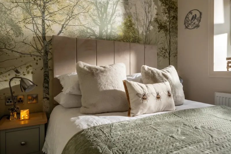 Lily   Garden Double Room with Walk in Shower @ Afon Rhaiadr Country House