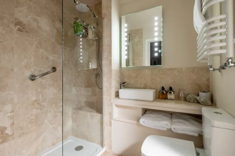 Jasmine   Garden King Room with Walk in Shower @ Afon Rhaiadr Country House
