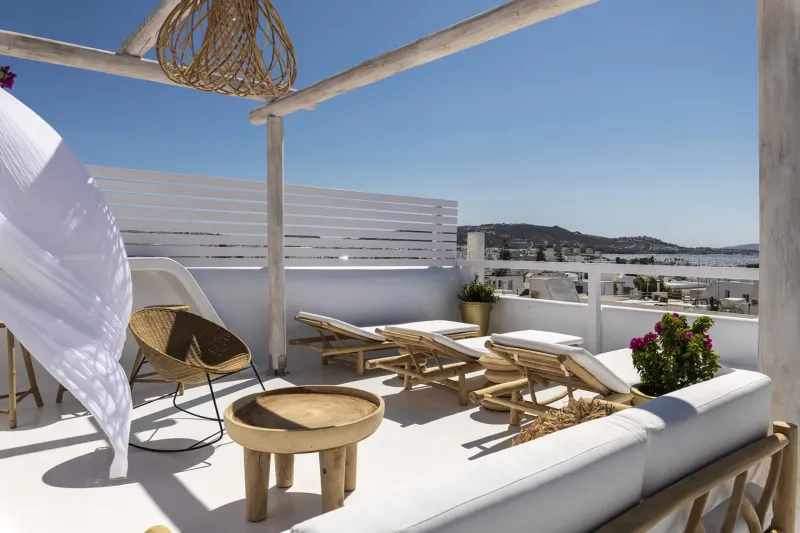 Mykonian Suite with Terrace  Jacuzzi  Sea  amp  Old Town Views @ The TownHouse   Mykonos  Adults Only