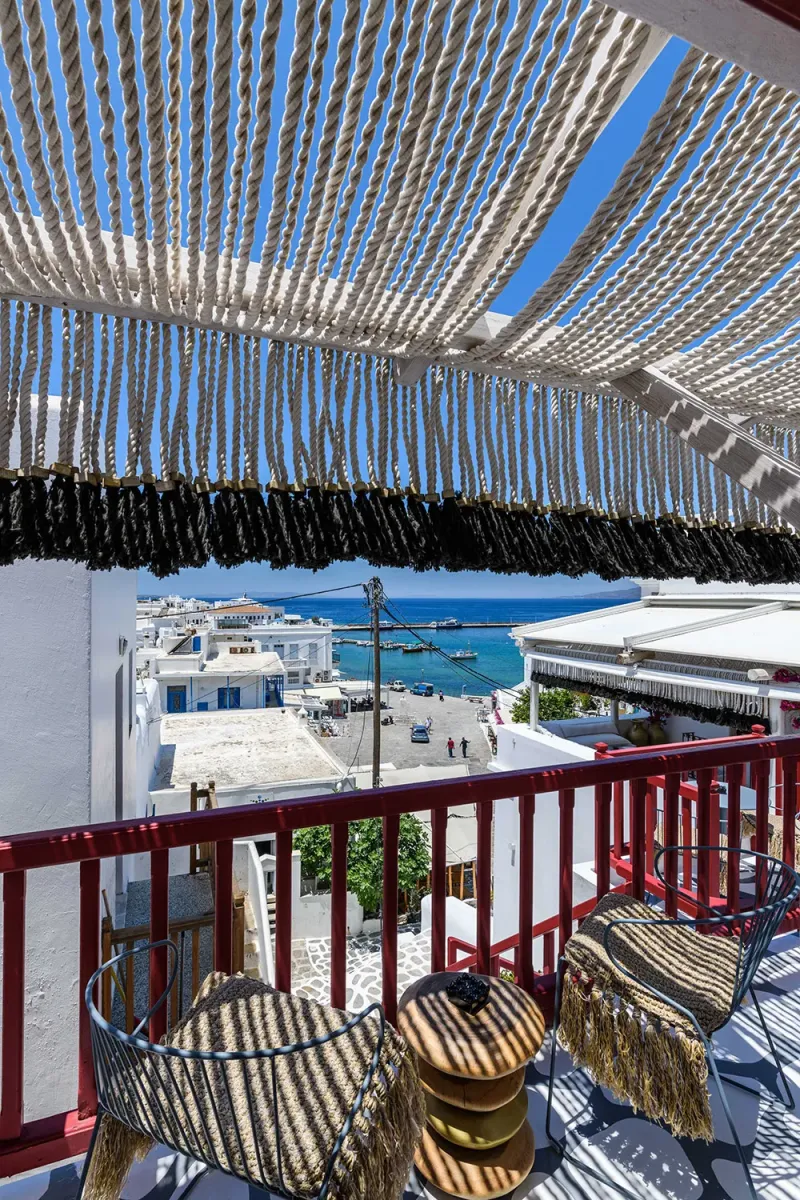Sunset View with Balcony @ The TownHouse   Mykonos  Adults Only