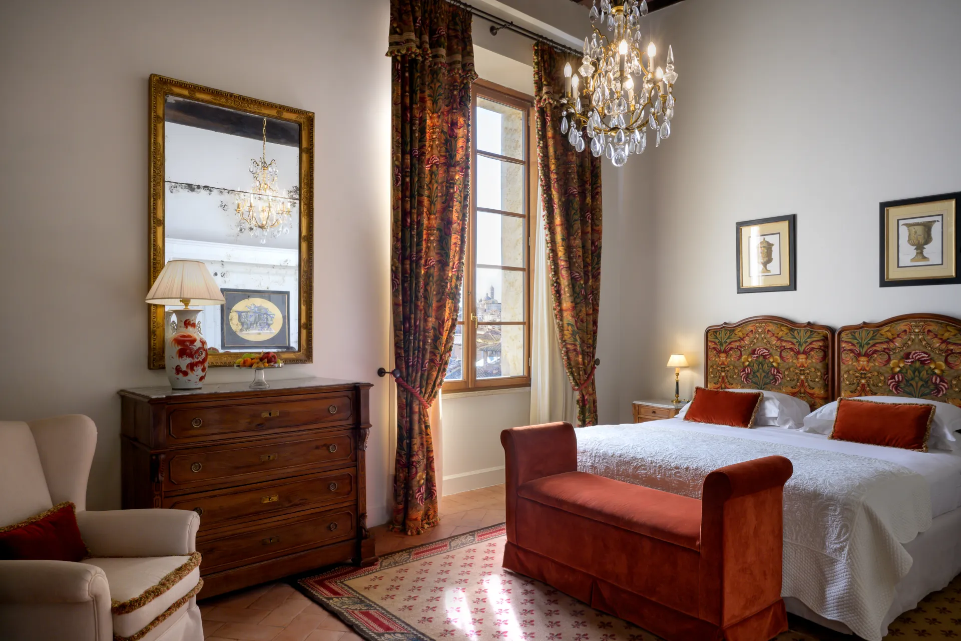 Deluxe Double or Twin Room with View @ Grand Hotel Continental Siena   Starhotels Collezione